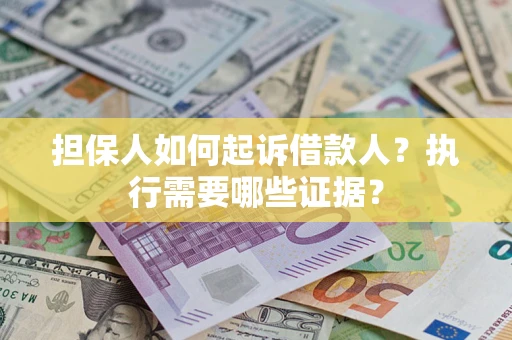 武汉担保人如何起诉借款人？执行需要哪些证据？