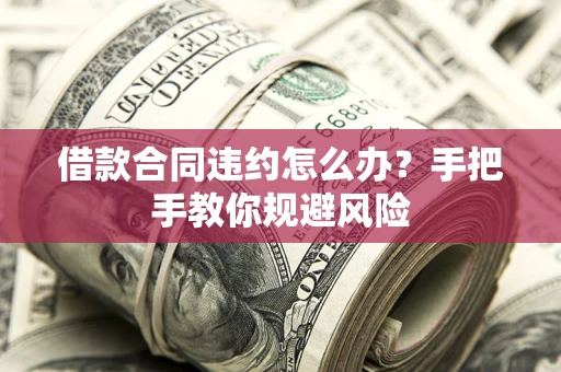 武汉借款合同违约怎么办？手把手教你规避风险
