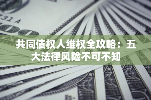 武汉共同债权人维权全攻略：五大法律风险不可不知