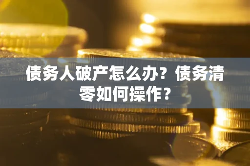 武汉债务人破产怎么办？债务清零如何操作？