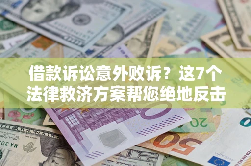 武汉借款诉讼意外败诉？这7个法律救济方案帮您绝地反击！