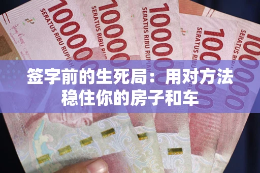 武汉签字前的生死局：用对方法稳住你的房子和车