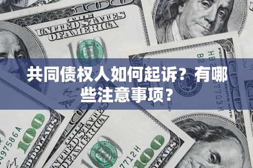 武汉共同债权人如何起诉？有哪些注意事项？